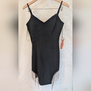 Haute Monde‎ Mini Dress NWT Sz.6 Rhinestone Fringe